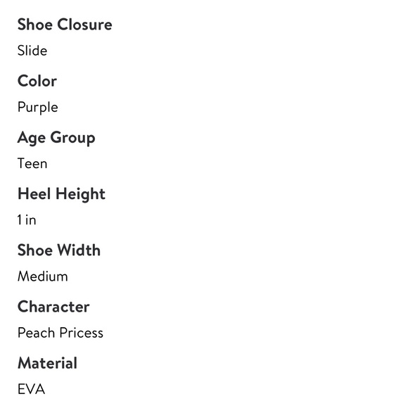 NEW with Tag Super Mario Peach and Daisy Big Girl’s Size 2 Slides Back to School - Picture 8 of 8